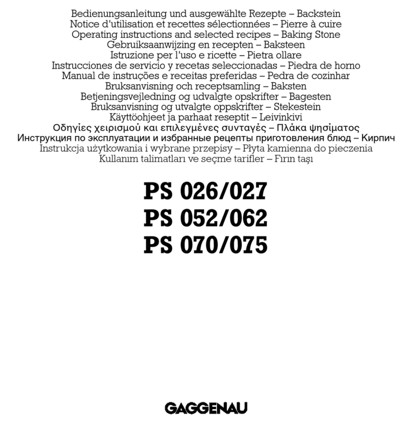 Gaggenau PS 026 Operating instructions and recipes