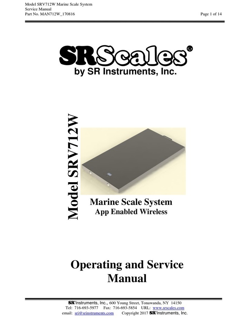 SR Instruments SR Scales SRV712W Service manual