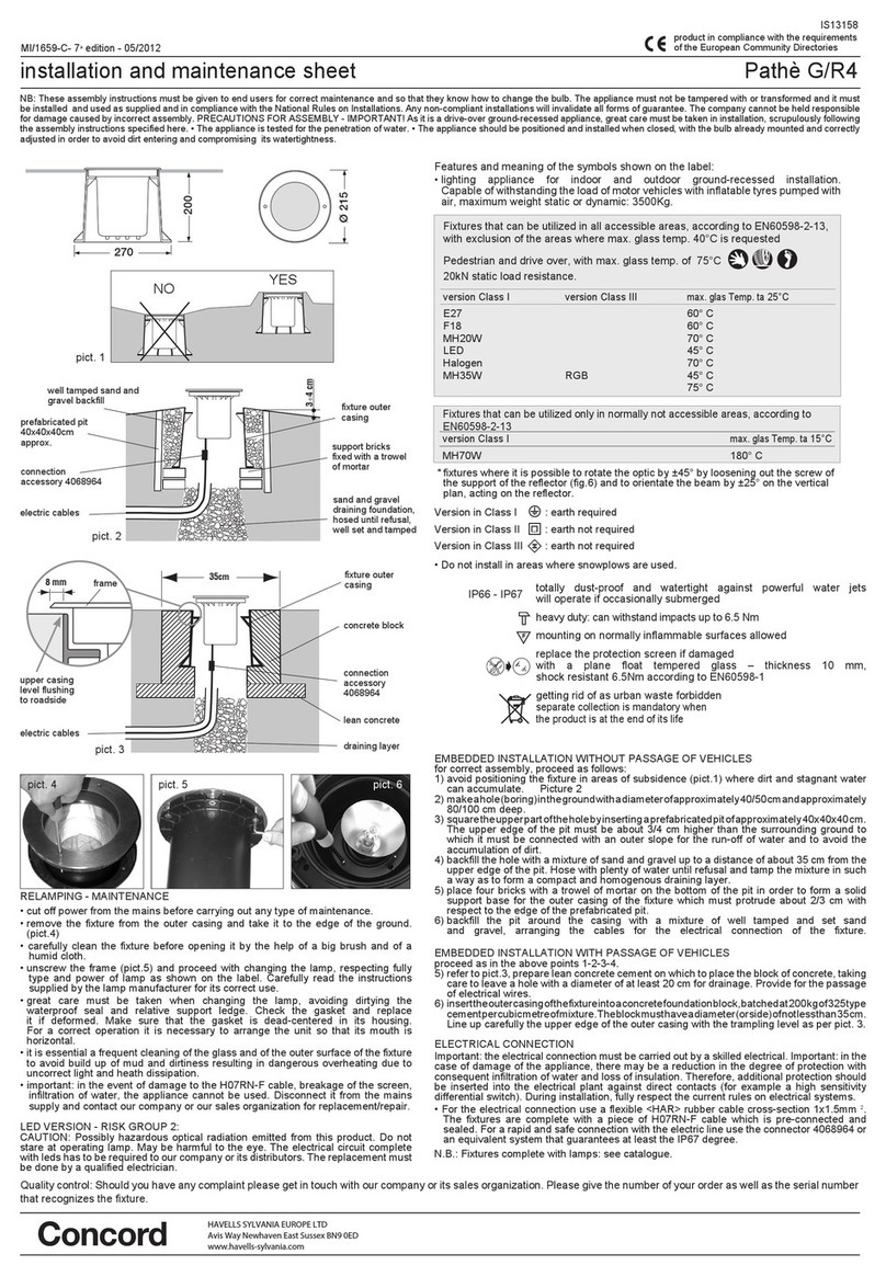 CONCORD Pathe G/R4 Instruction Manual