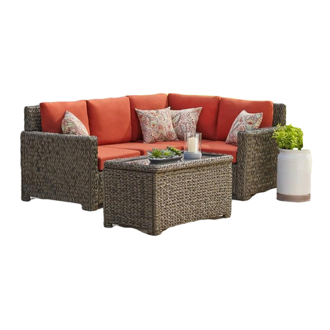 HAMPTON BAY LAGUNA POINT DEEP SEATING KD SECTIONAL SET 5 W/... Use and care guide
