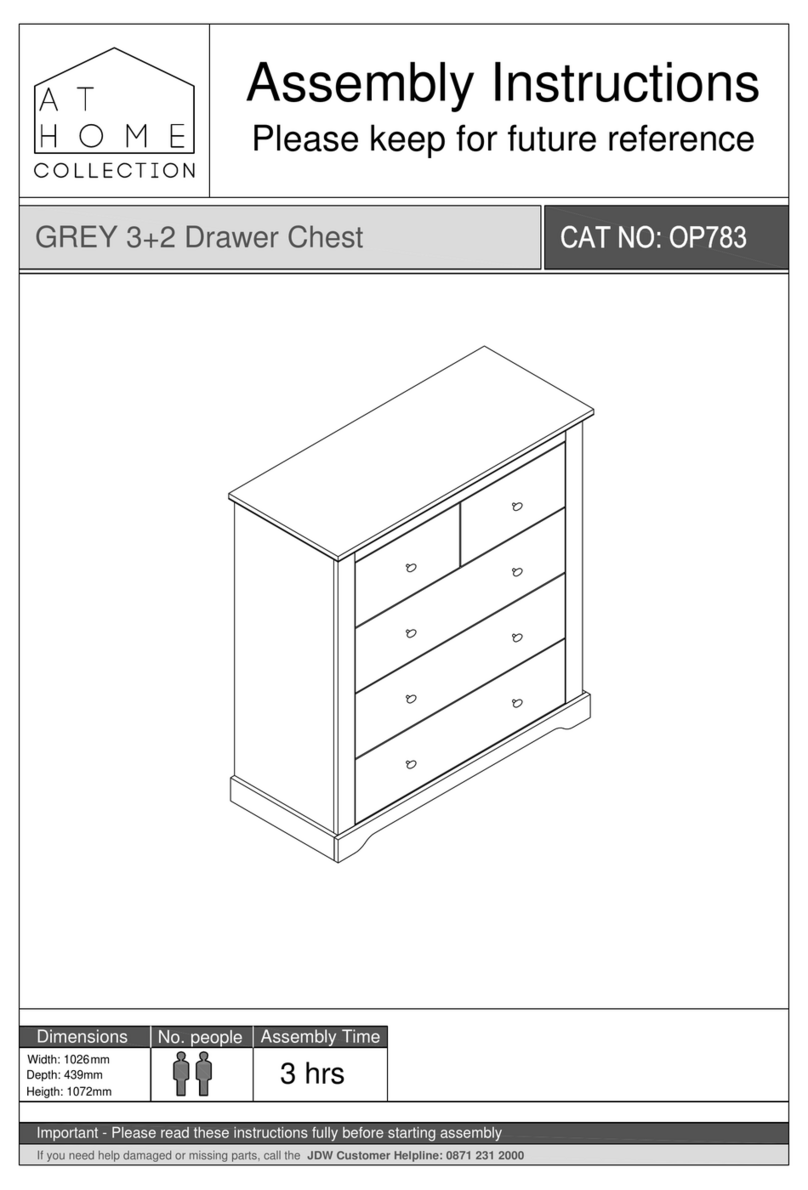 At Home Collection GREY 3+2 Drawer Chest OP783 Series Assembly instructions At Home Collection GREY 3+2 Drawer Chest OP783 Series Assembly instructions