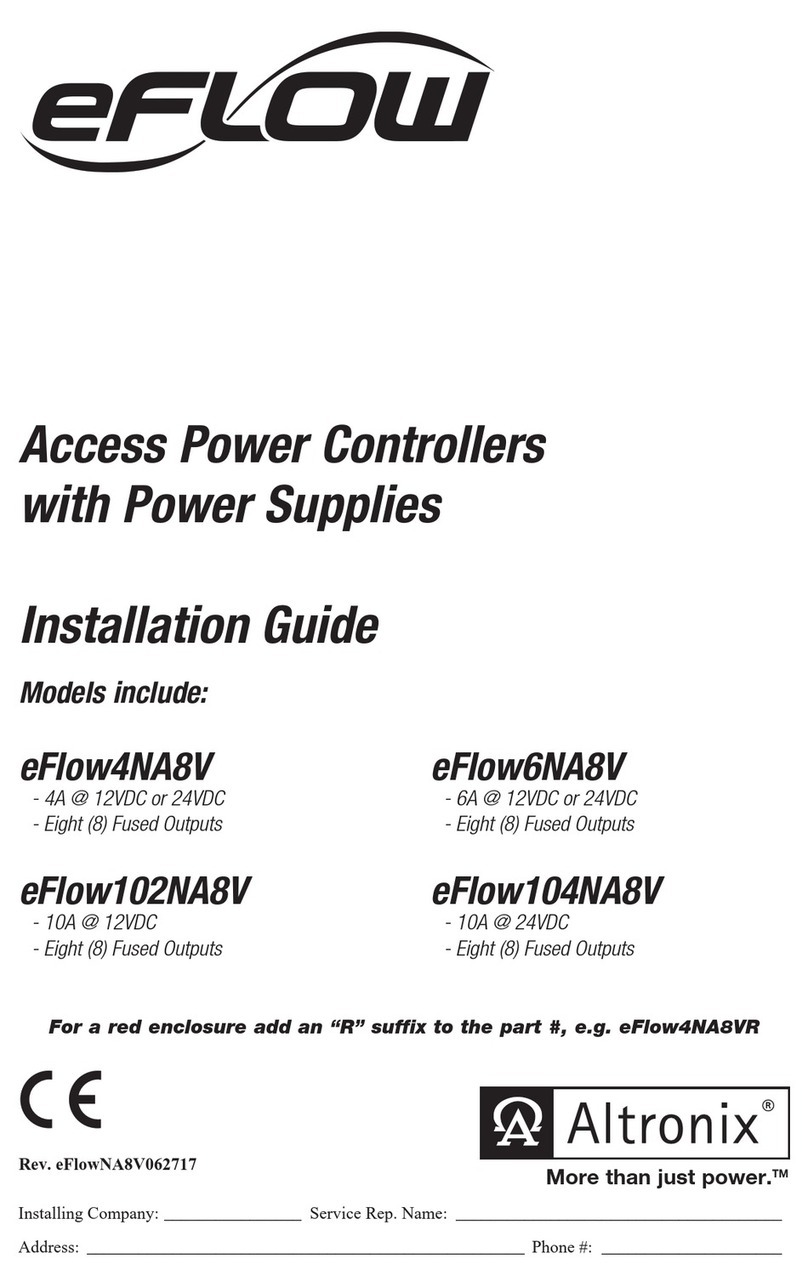 Altronix eFlowNA8V Series User manual
