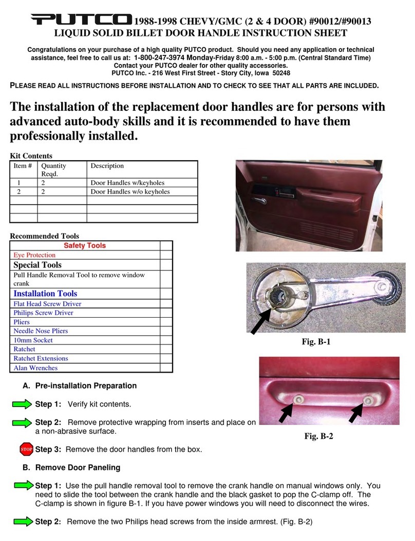 PUTCO 90012 User manual