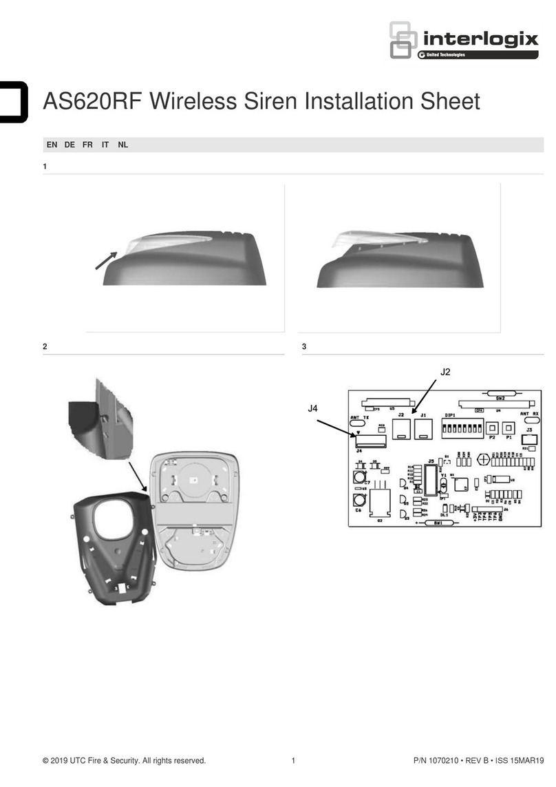 Interlogix AS620RF Installation sheet
