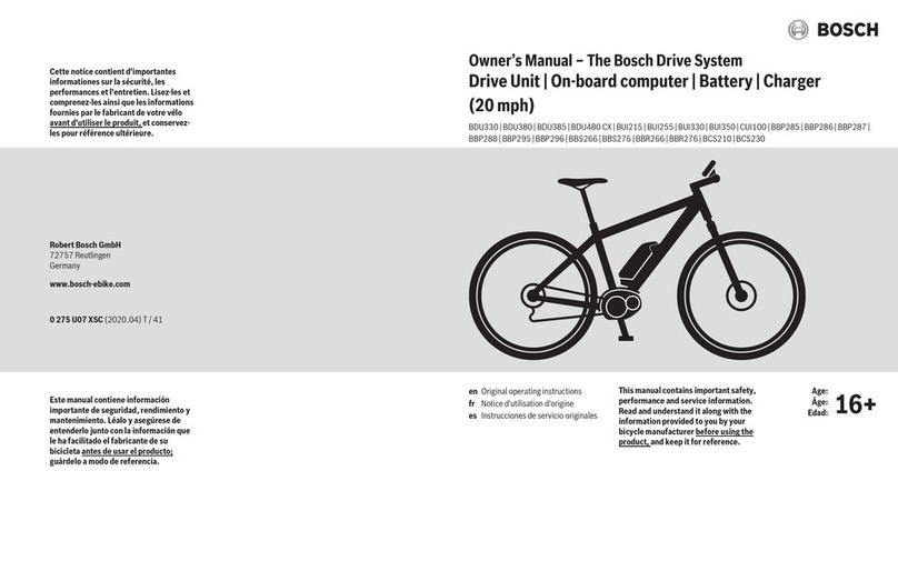 Bosch Surly BDU330 owner's manual
