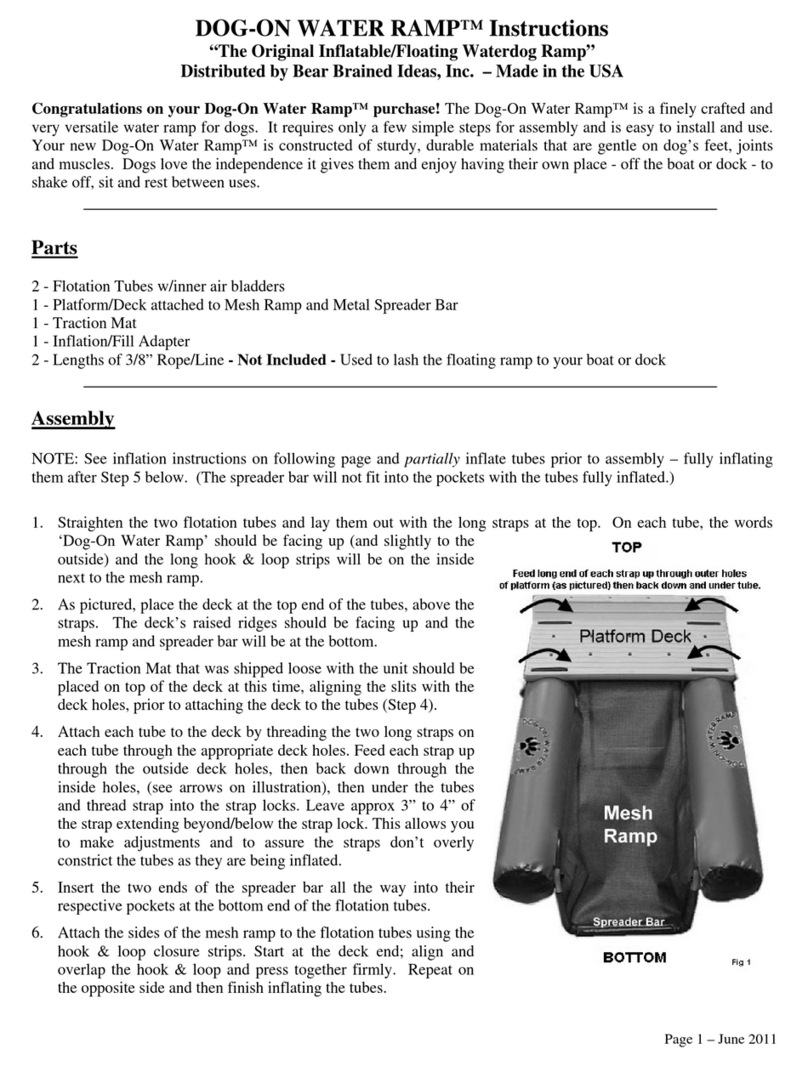 Bear Brained Ideas Dog-On Water Ramp instructions