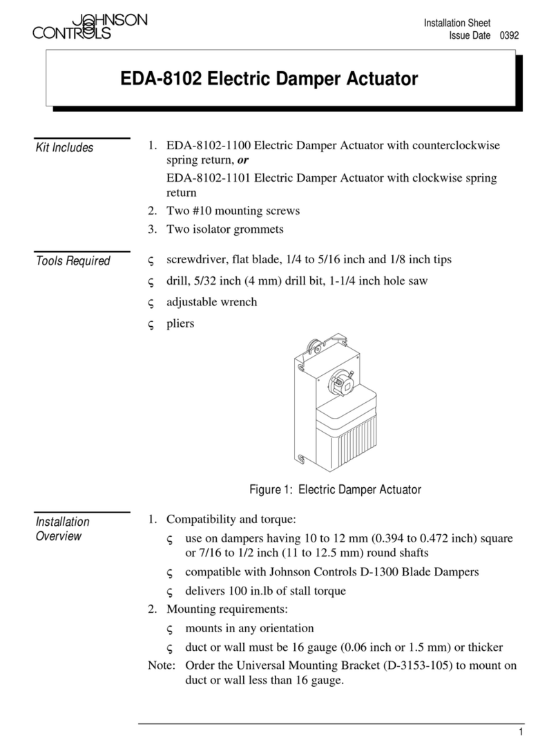 Johnson Controls EDA-8102 Installation sheet