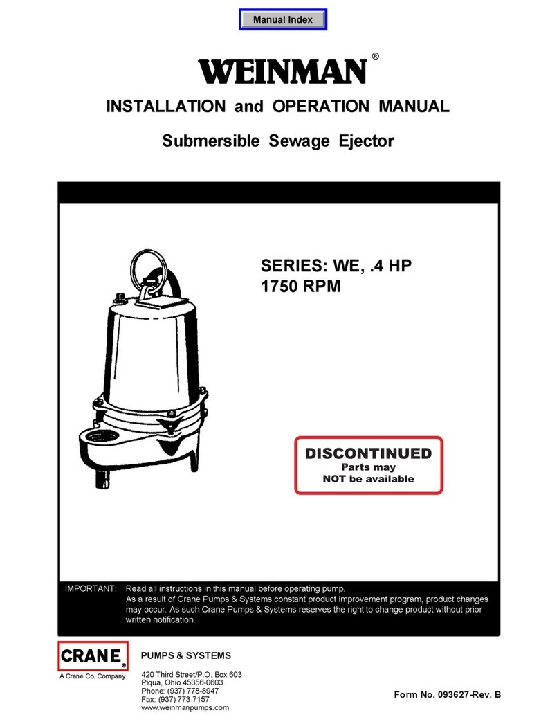Crane WEINMAN WE Series User manual