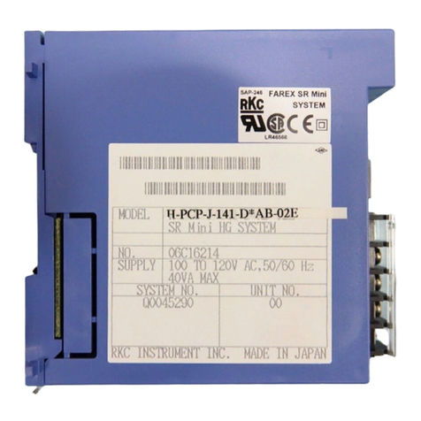 RKC INSTRUMENT SR Mini HG Use and care manual