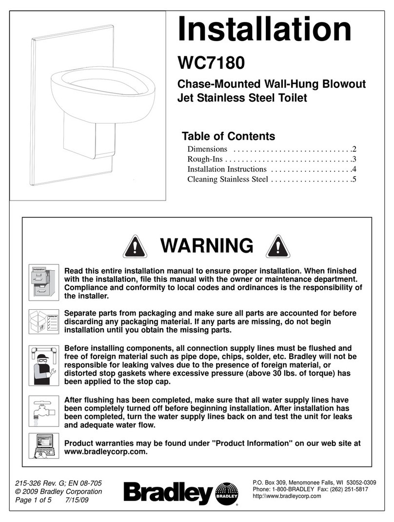 Bradley WC7180 User manual