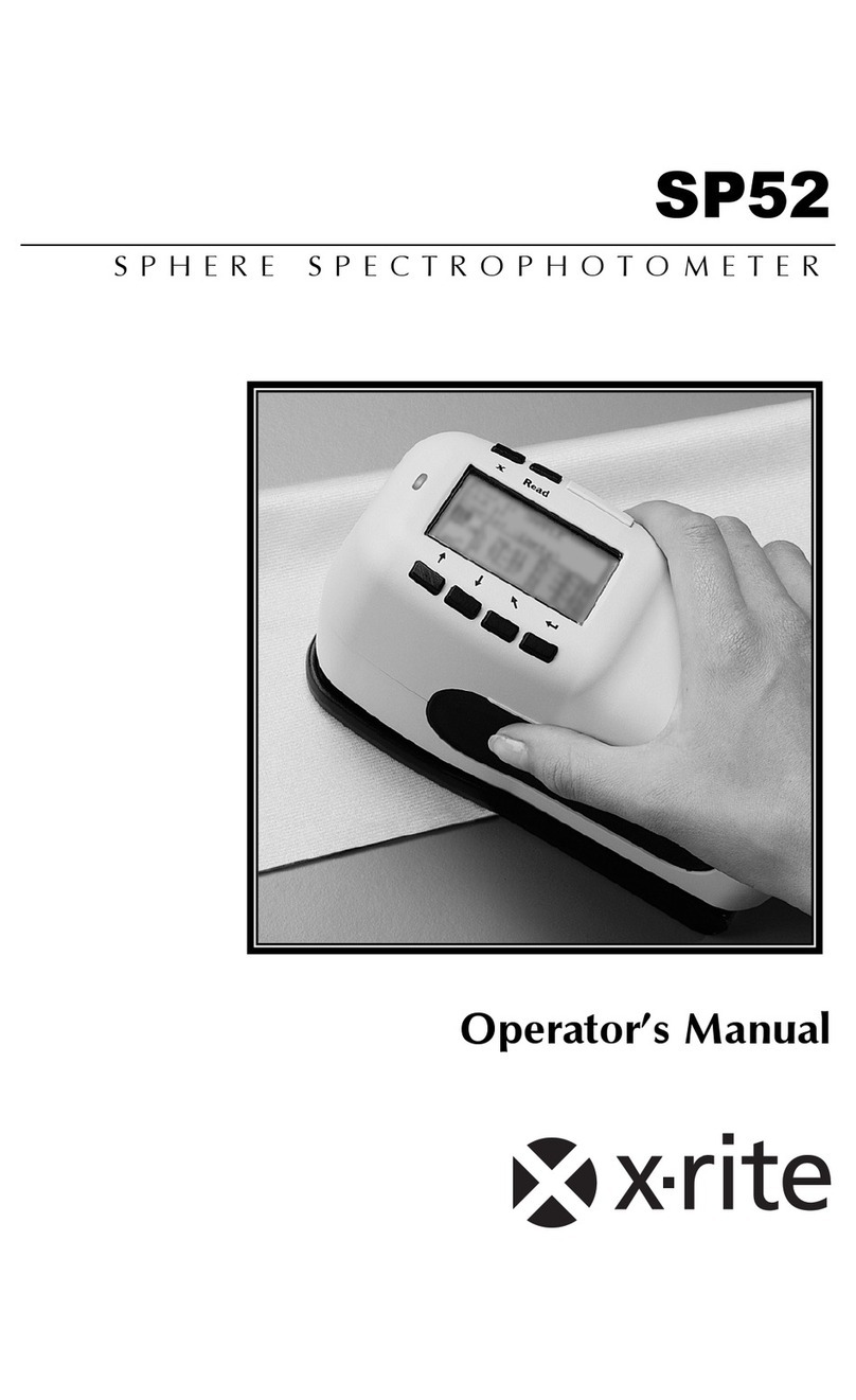 X-Rite SP52 User manual