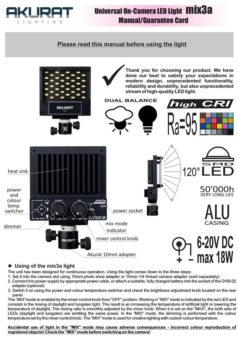 Akurat lighting mix3a manual
