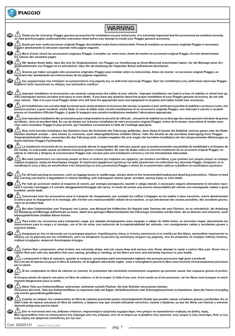 PIAGGIO PCM296301 User manual