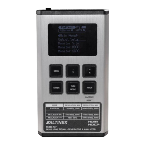 Altinex SIGNAL MANAGEMENT SOLUTIONS TE460-137 user guide