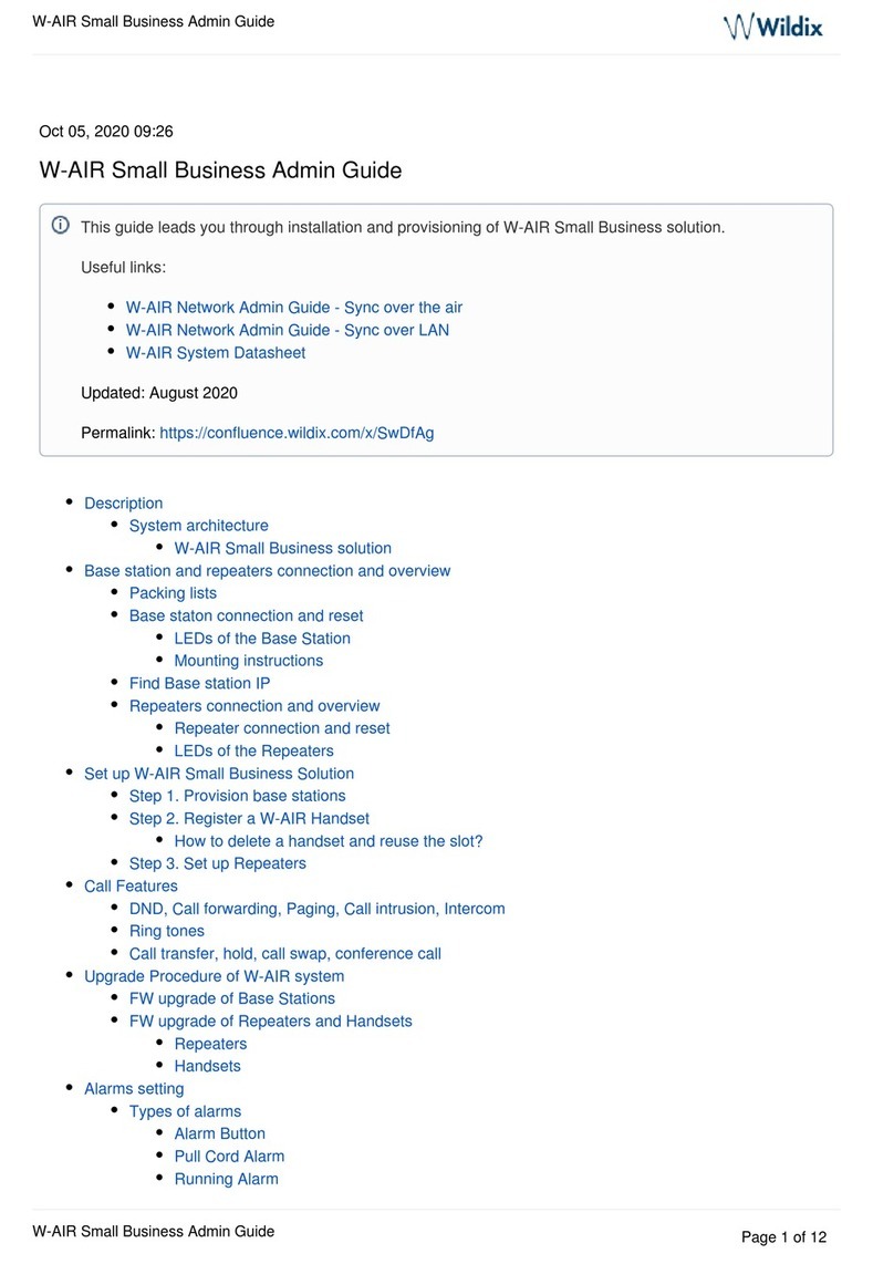 Wildix W-AIR Series Admin guide
