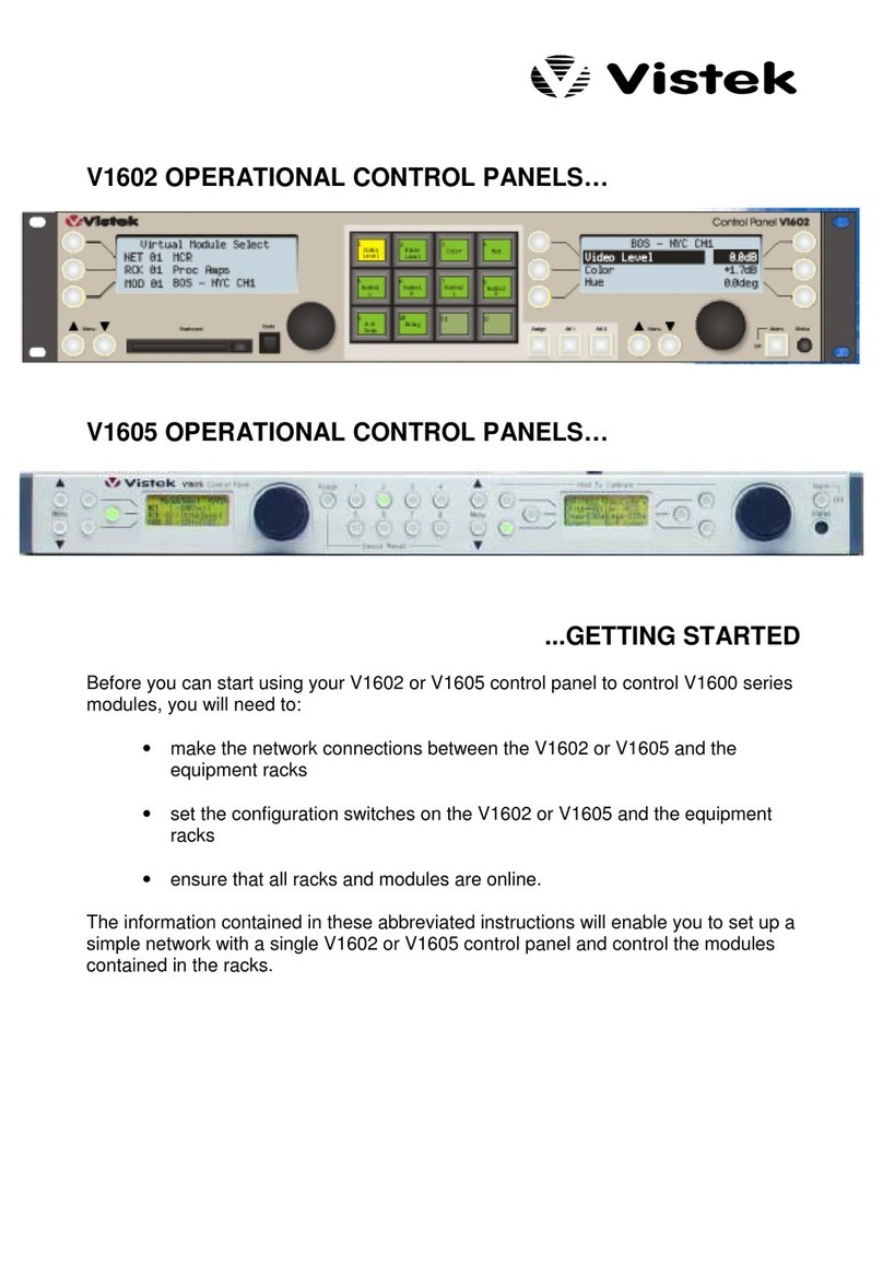 VISTEK V1600 Series: V1602 Getting started