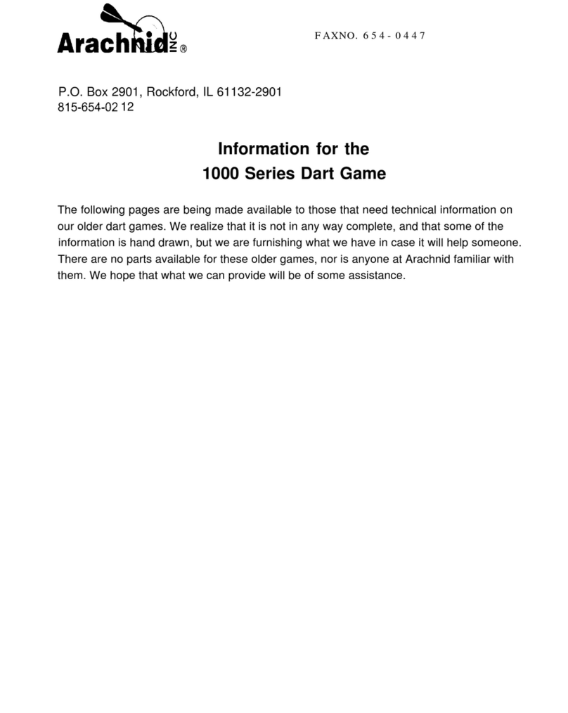 Arachnid 1000 Series Information