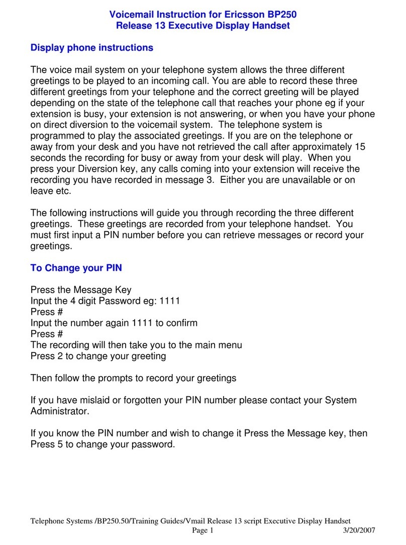 Ericsson BP250 Instruction
