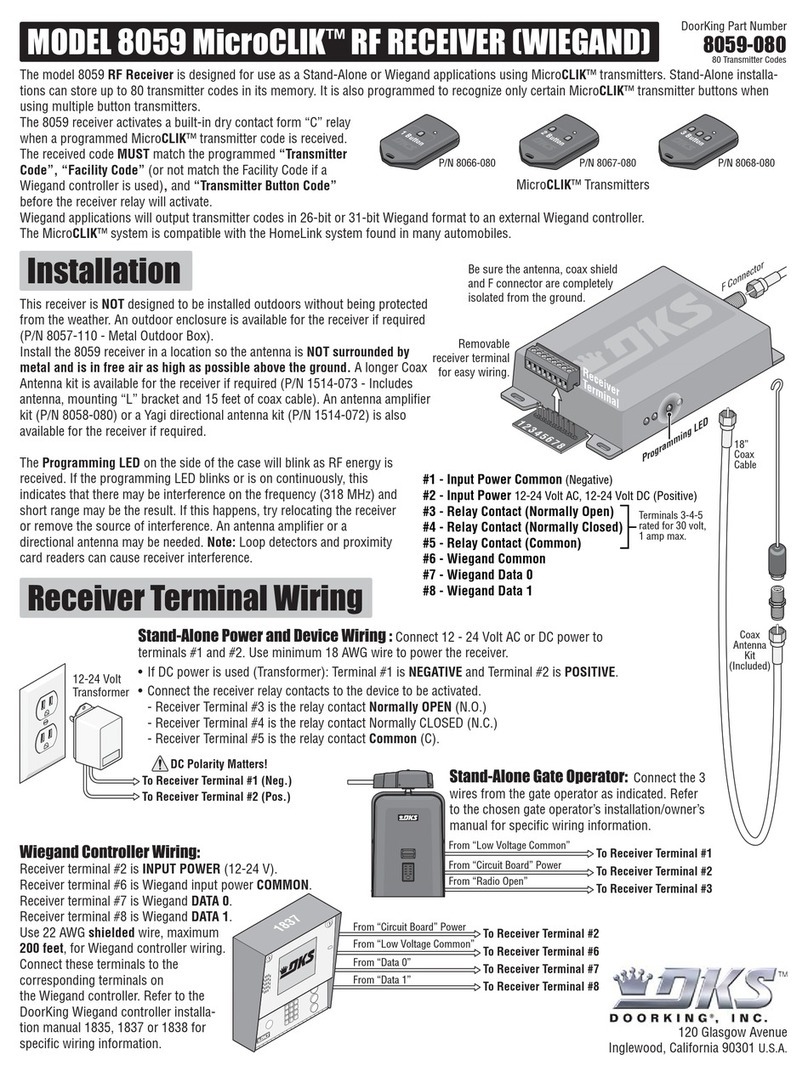 DoorKing MicroCLICK 8059 quick start guide