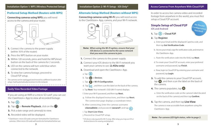 Clare Controls ClareVision Plus quick start guide