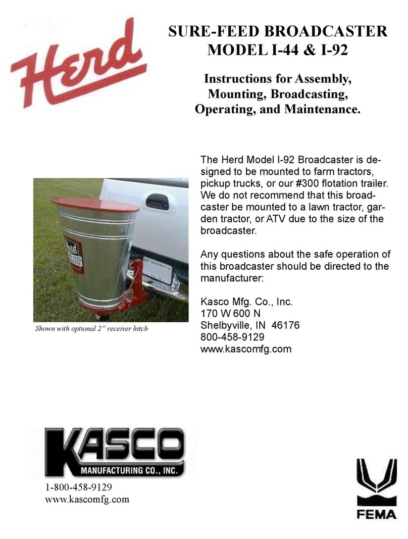Kasco Herd I-44 Instructions For Assembly, Mounting, Broadcasting, Operating, And Maintenance