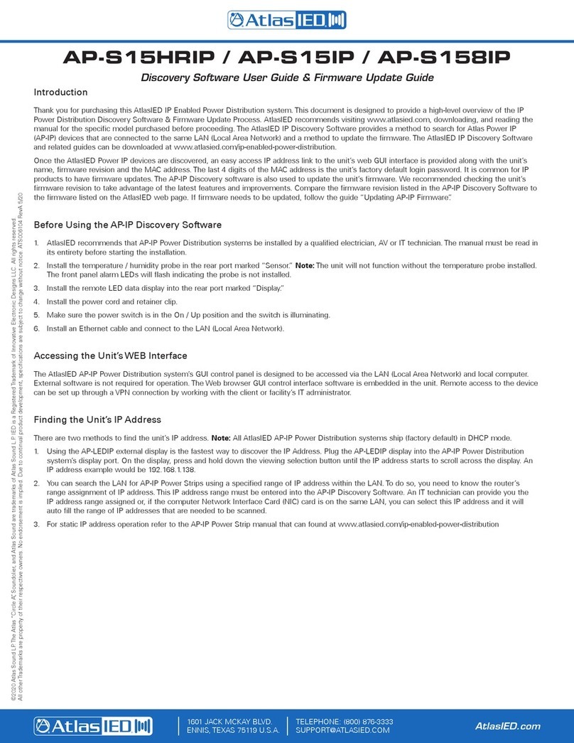 Atlas IED AP-S15HRIP Software user's guide