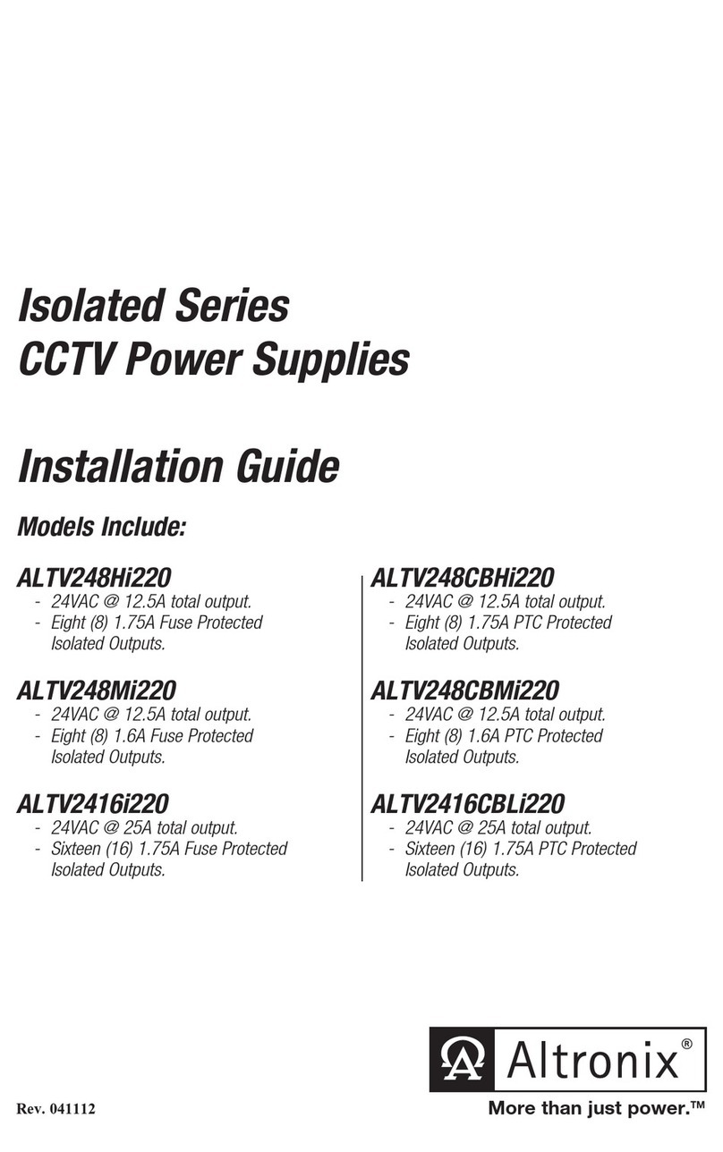 Altronix Isolated Series User manual