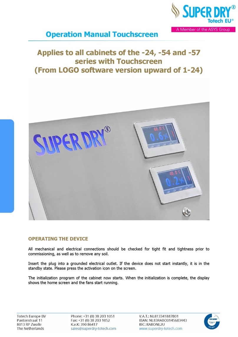 ASYS Totech EU SUPER DRY XSDB-1402-53 1416 201 User manual