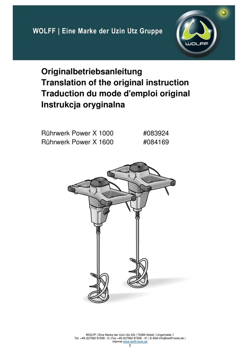 WOLFF Power X1000 Translation of the original instruction