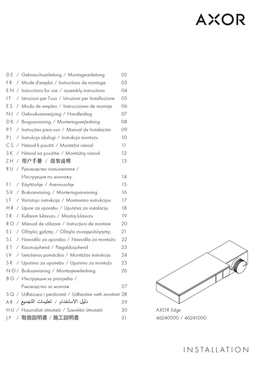 Axor Edge 46240000 Instructions for use/assembly instructions