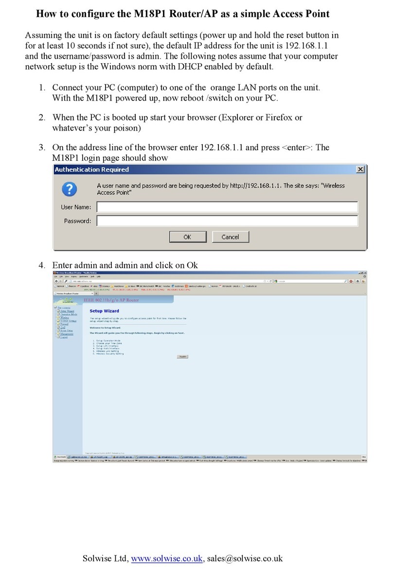 Solwise M18P1 Series User manual