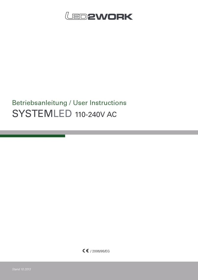 LED2WORK SYSTEMLED Series User manual