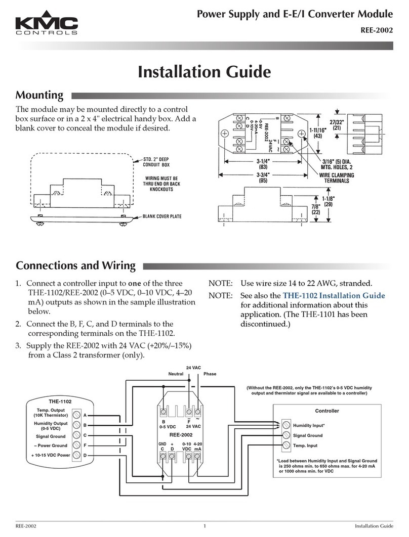 KMC Controls REE-2002 installation guide