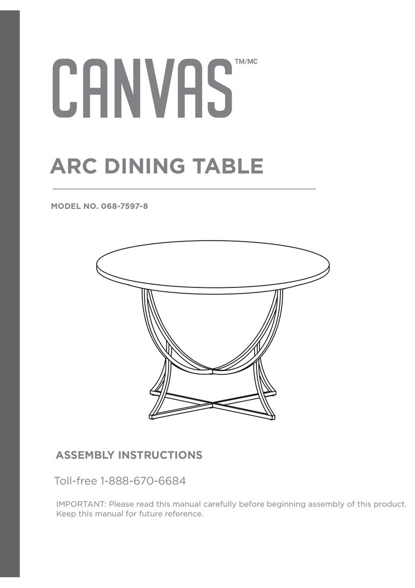 Canvas ARC DINING TABLE 068-7597-8 User manual Canvas ARC DINING TABLE 068-7597-8 User manual