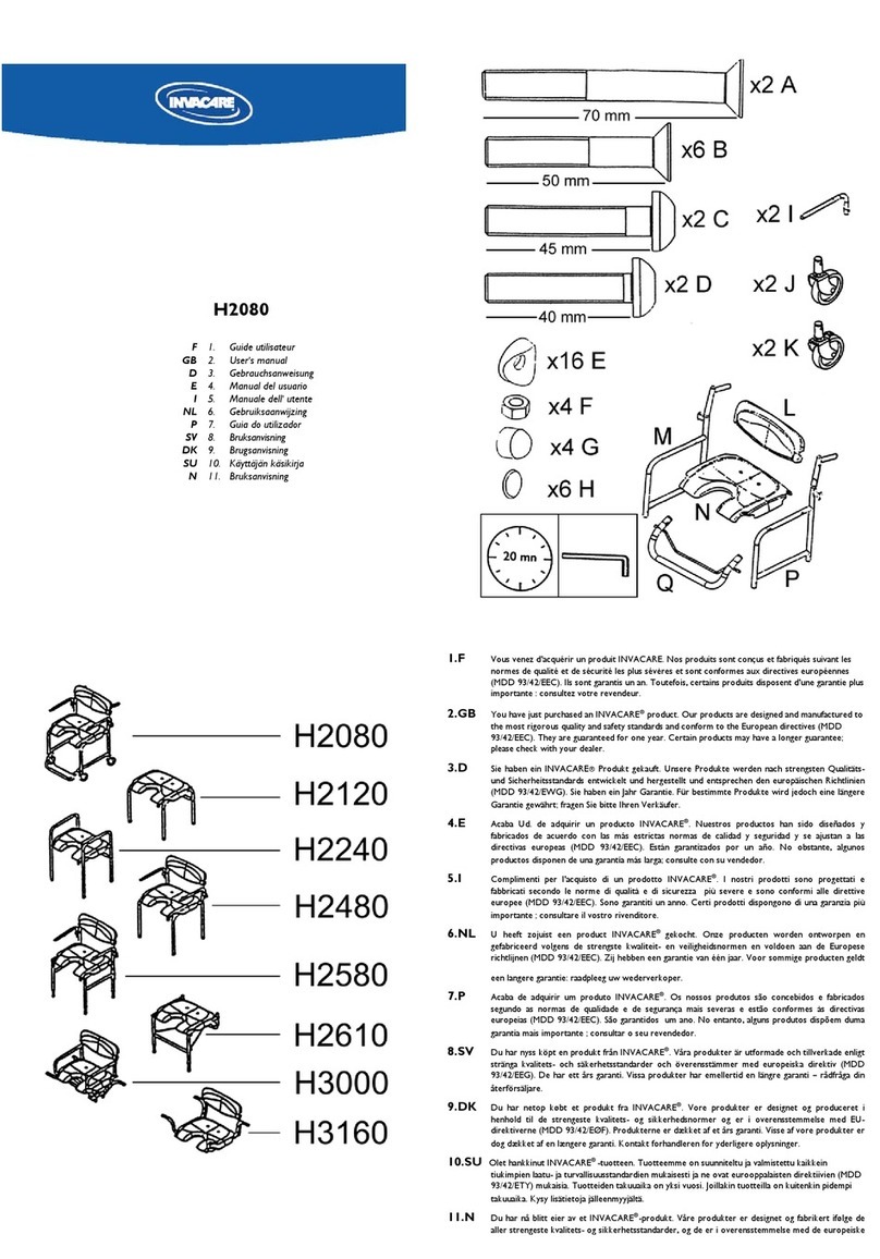 Invacare H2080 quick guide
