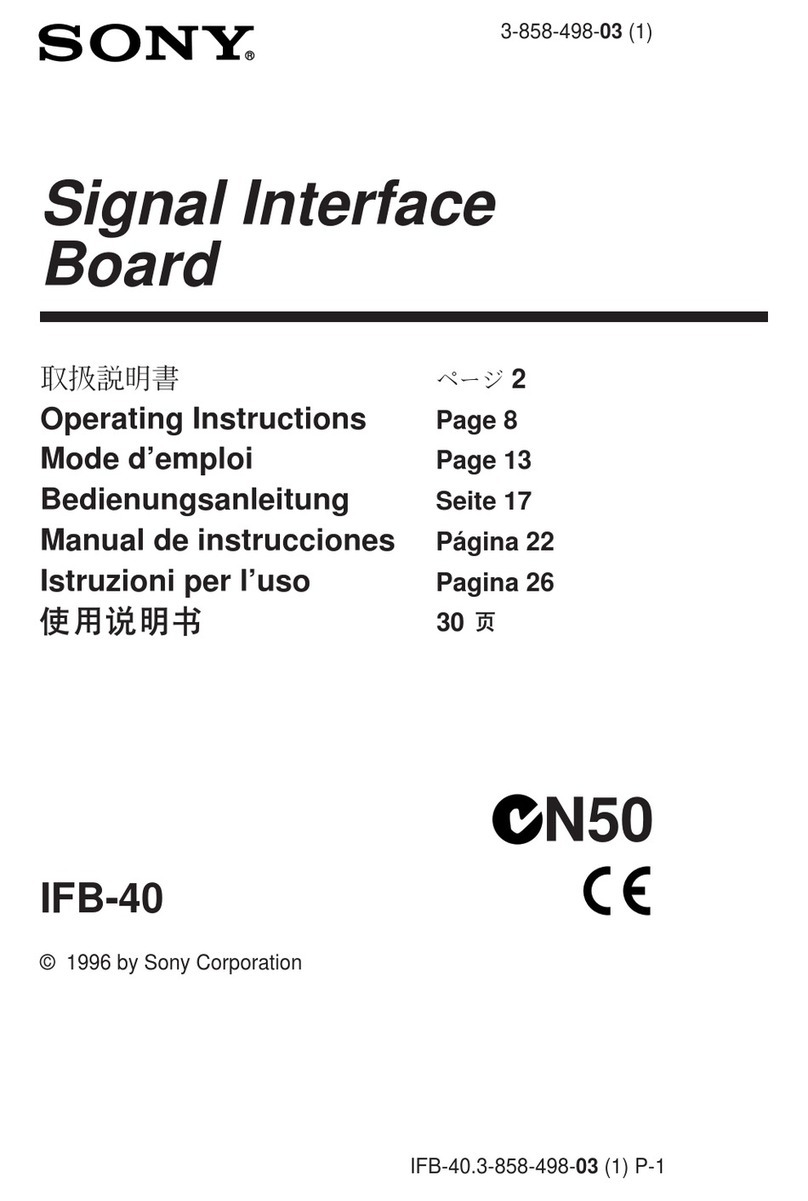 Sony IFB-40 operating instructions