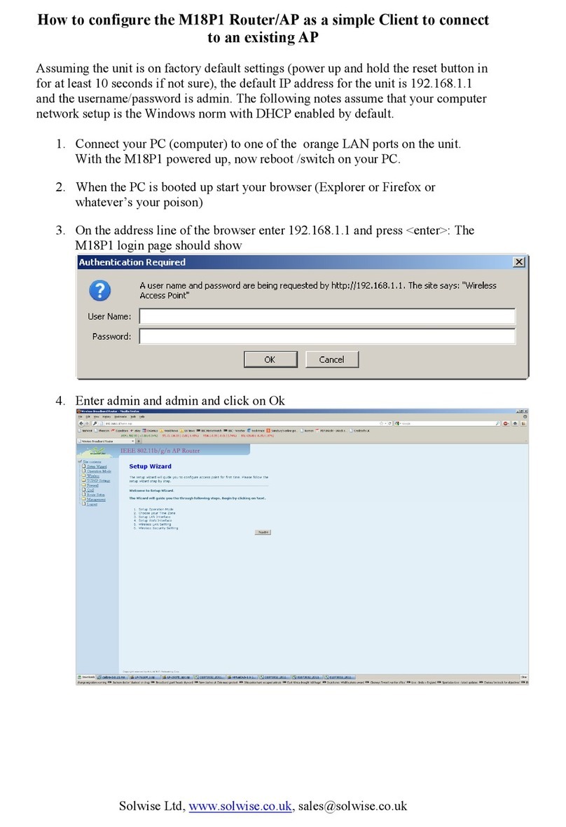 Solwise M18P1 Series How to configure