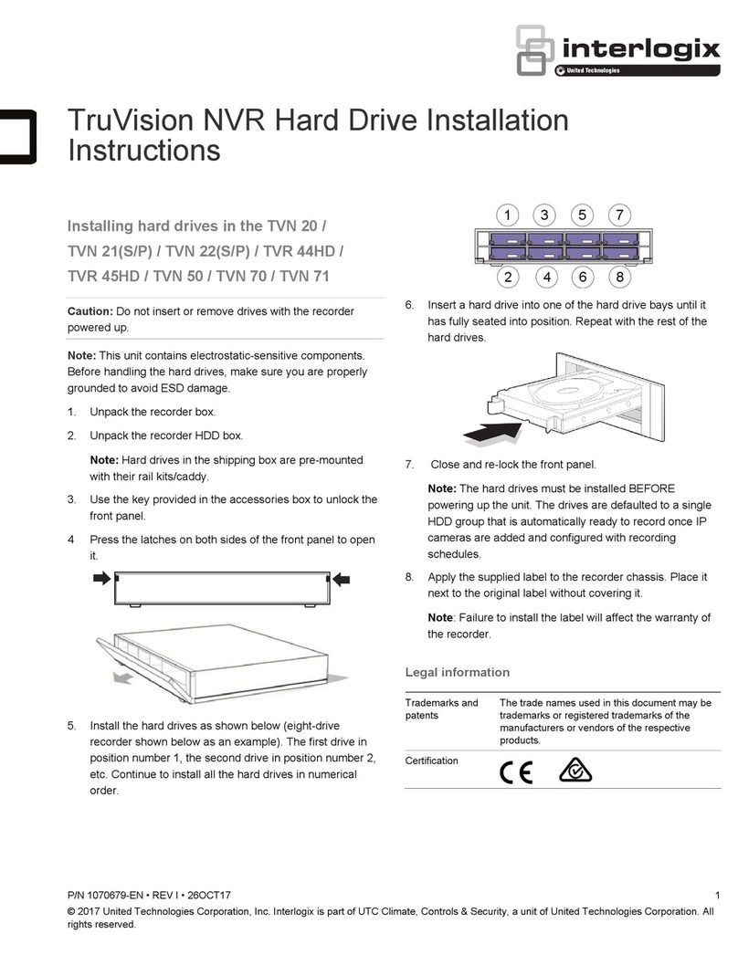 Interlogix TVN 20 installation instructions