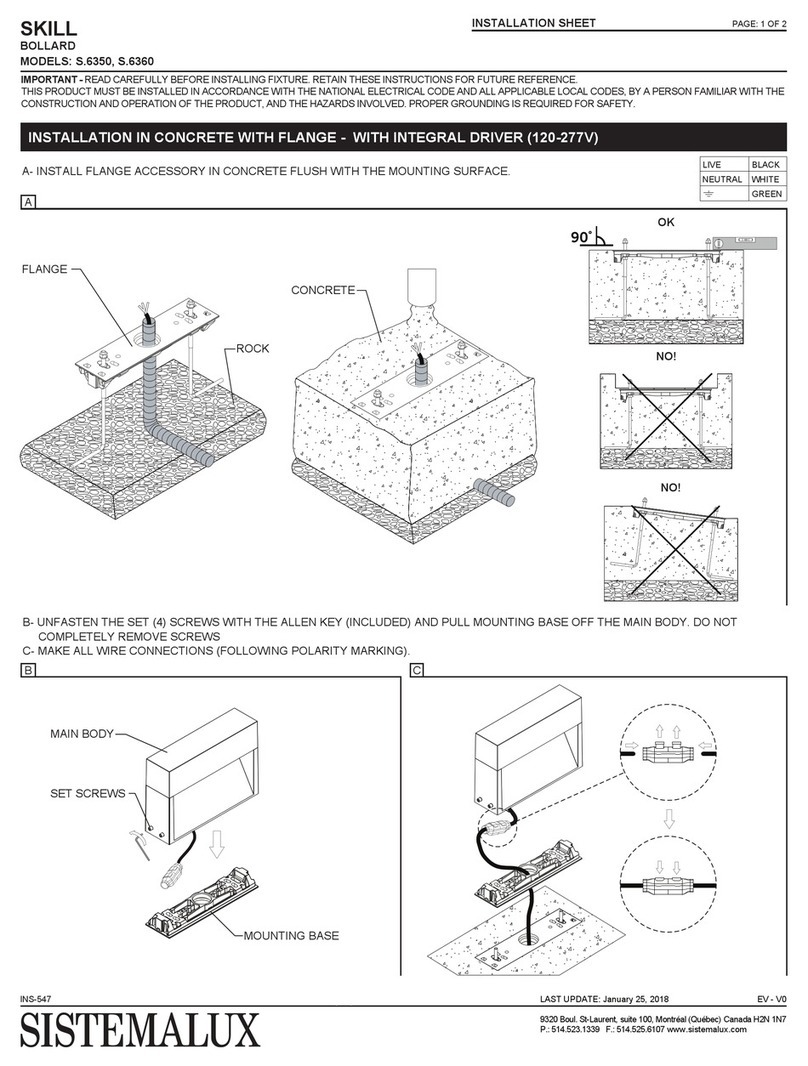 Sistemalux SKILL S.6350 Assembly instructions