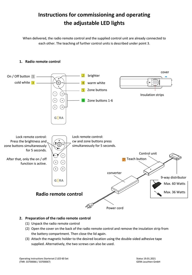 GERA Z LED 60 Instructions for commissioning and operating