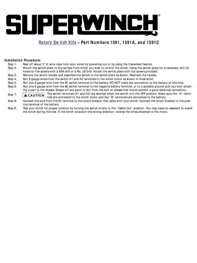 Superwinch 1591 INSTALLATION PROCEDURE