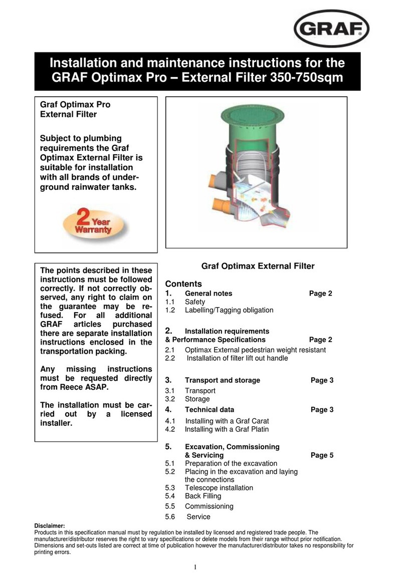Graf Optimax-Pro Installation and maintenance instructions