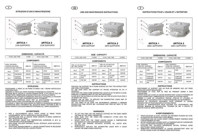 Tecno-gaz ARTICA 1 Use and maintenance instructions