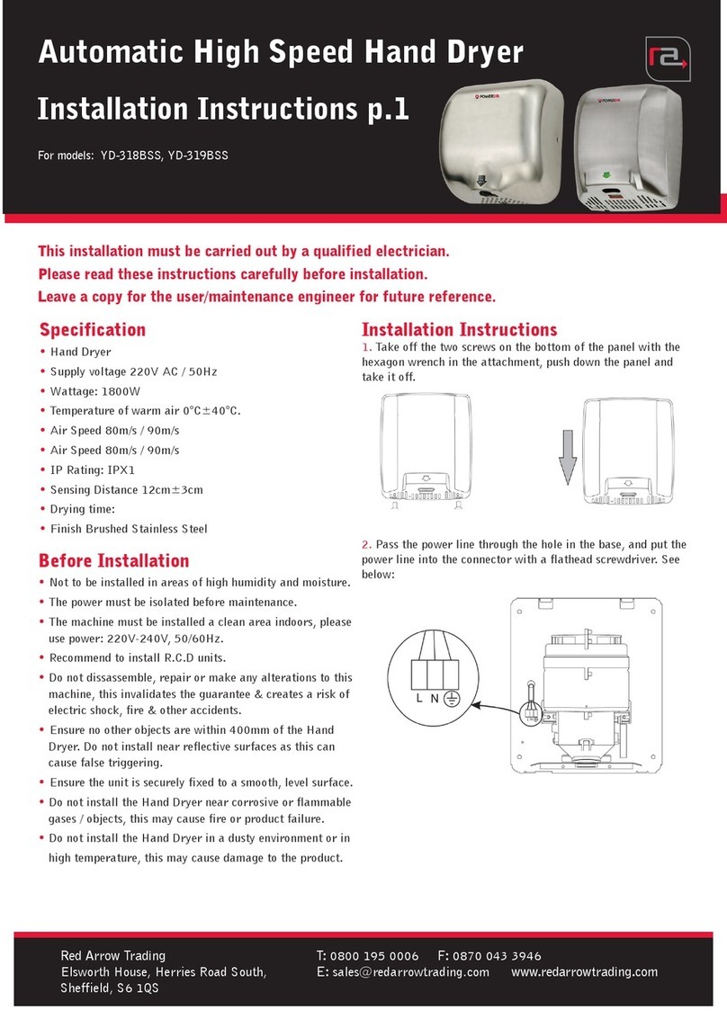 Red Arrow Trading YD-318BSS installation instructions