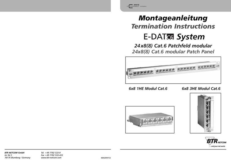 Metz Connect BTR Netcom E-DAT C6 Series Termination instructions