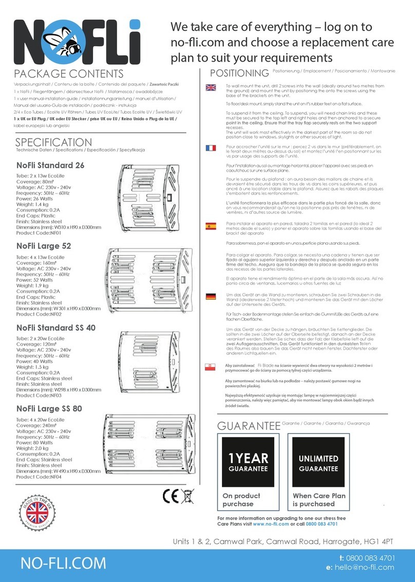 NoFli Standard 26 quick start guide