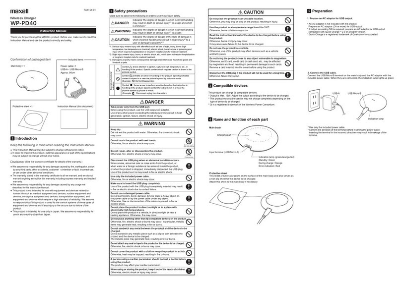 Maxwell WP-PD40 instruction manual