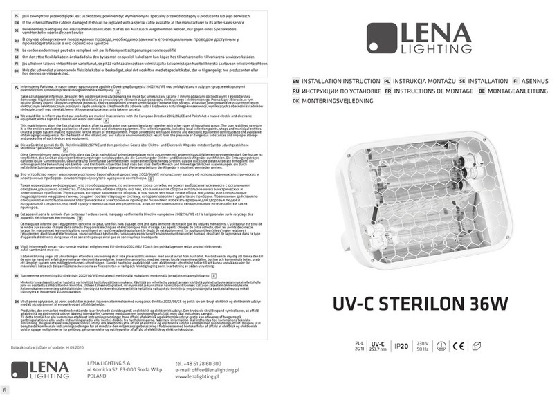 Lena Lighting UV-C STERILON 36W User manual