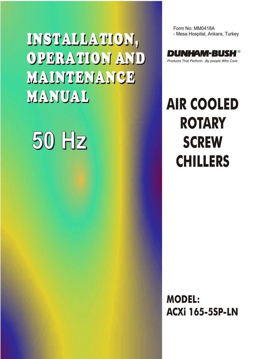 Dunham-Bush ACXi 165-5SP-LN Installation, operation and maintenance manual Dunham-Bush ACXi 165-5SP-LN Installation, operation and maintenance manual