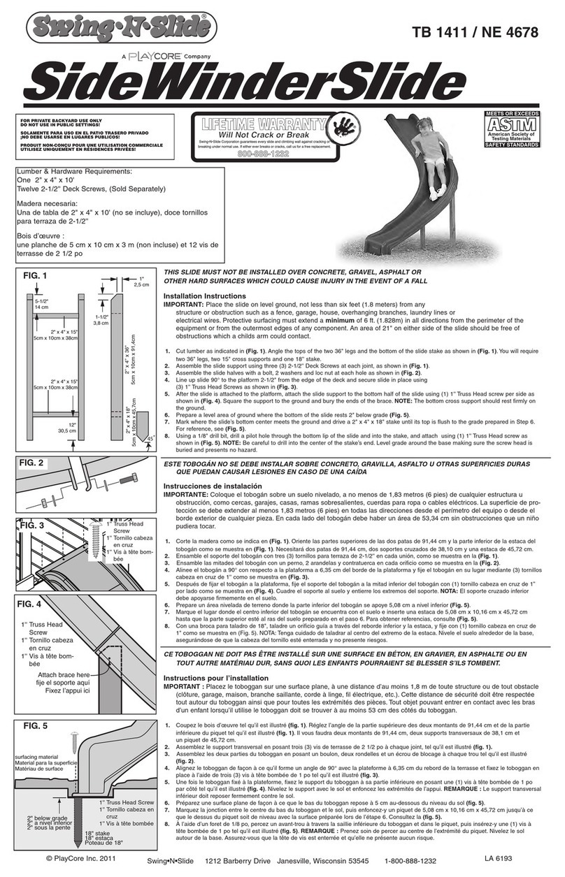 Playcore Swing-N-Slide SideWinderSlide User manual